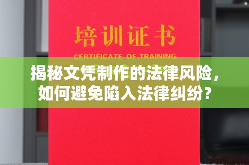 内蒙古揭秘文凭制作的法律风险，如何避免陷入法律纠纷？